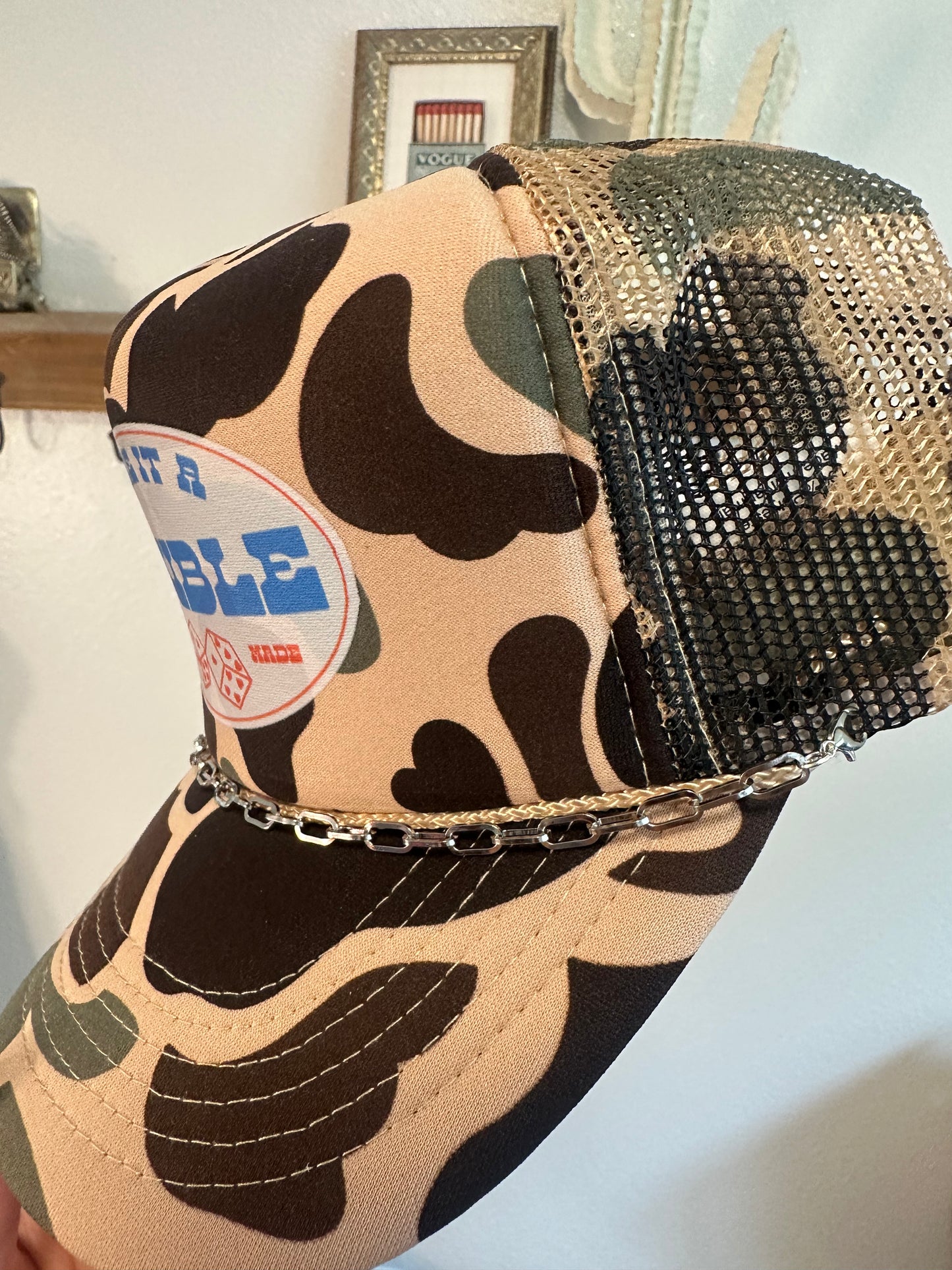 Silver Links Trucker Hat Chain