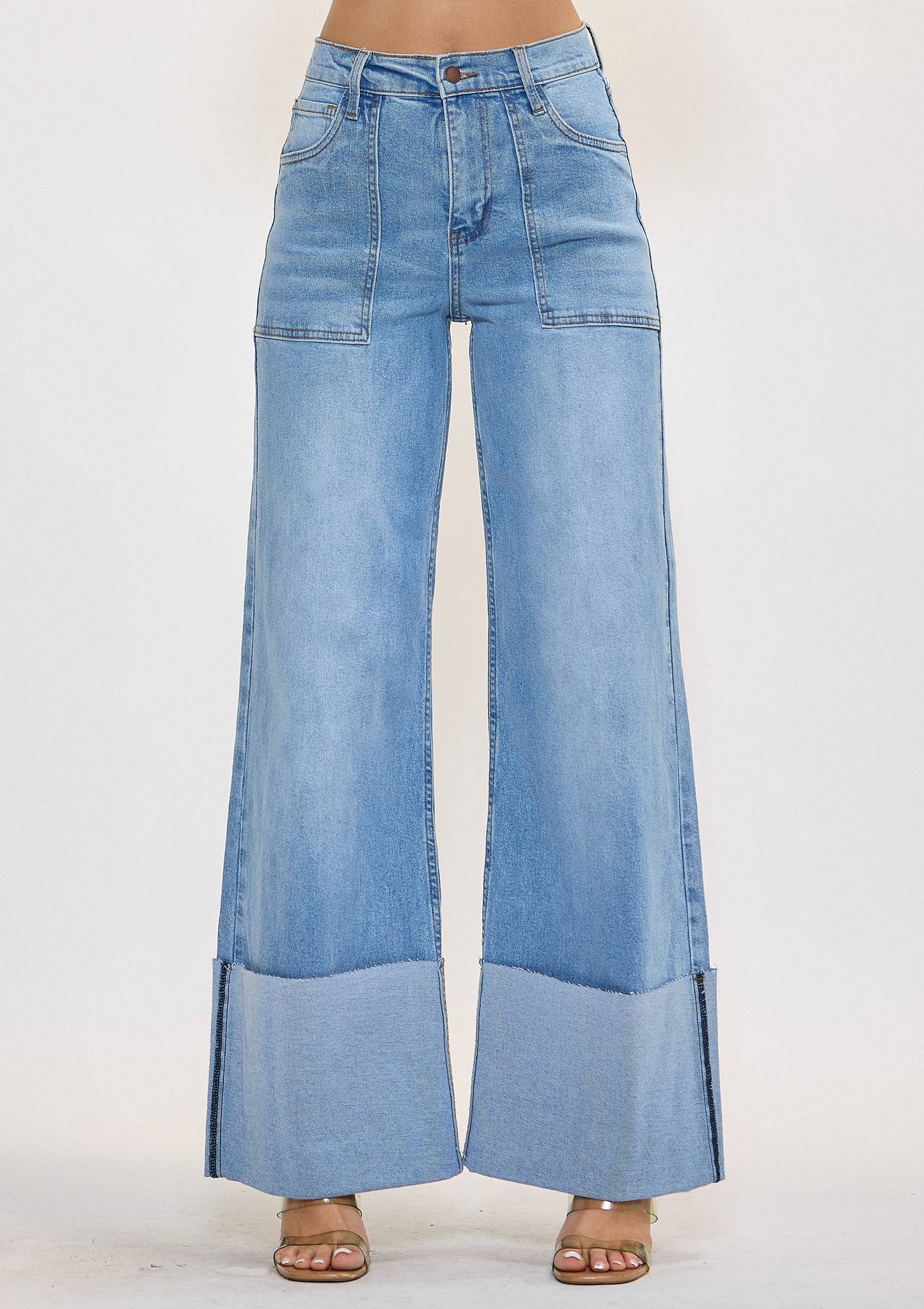 WIDE LEG - Rigid with Comfort Stretch