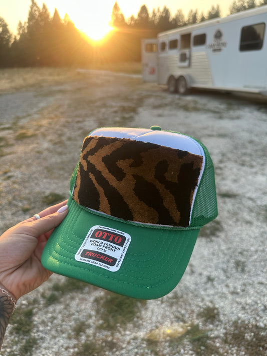 Green Tiger Trucker Hat