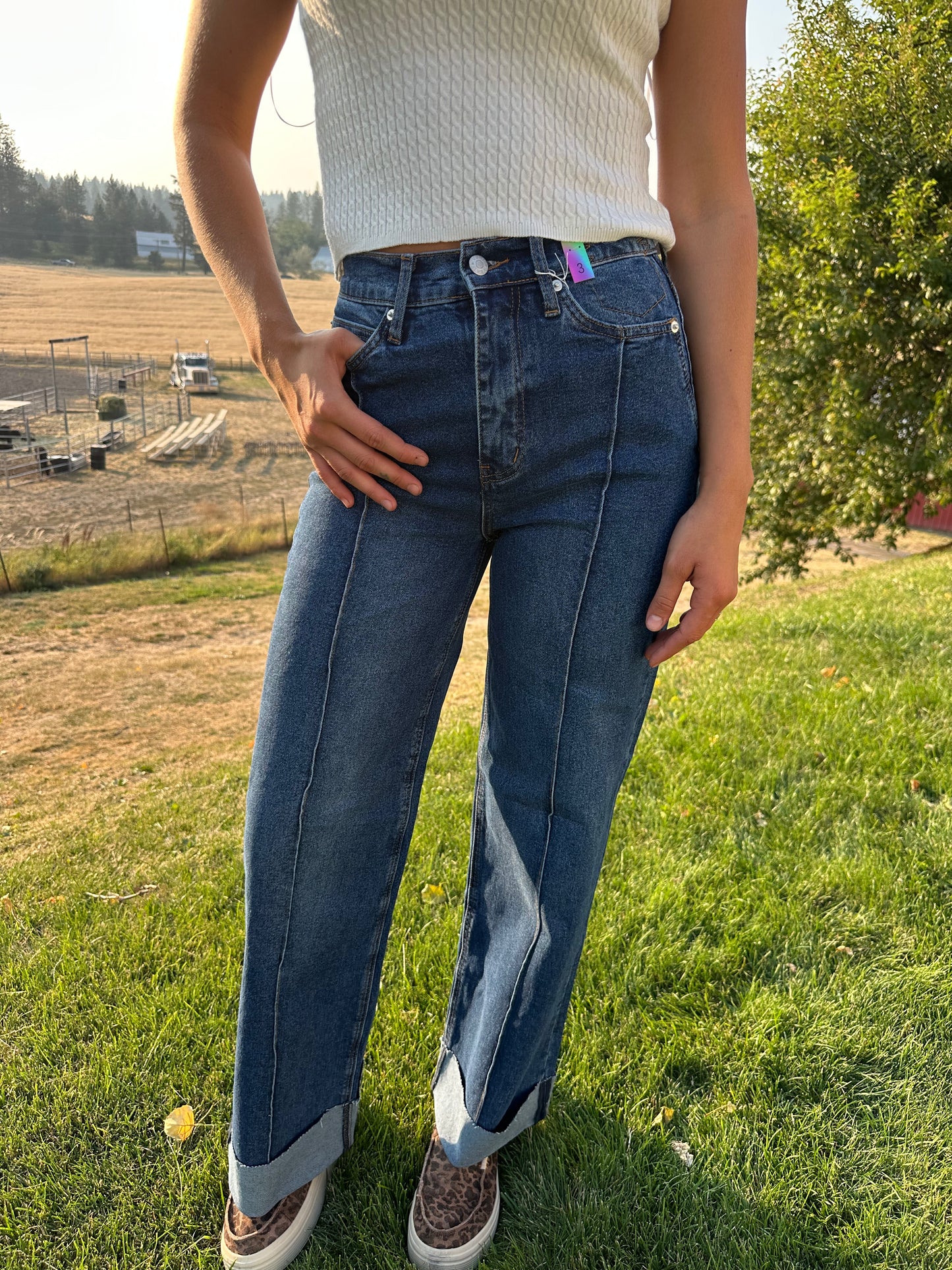 WIDE LEG - Rigid with Comfort Stretch